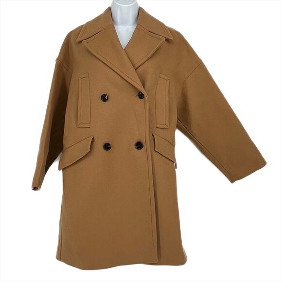Mango MNG Woman's Croquette Coat in Camel Size Small - Picture 1 of 9